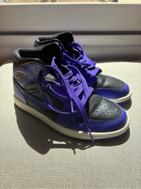 Air Jordan Women’s High-Top Sneakers - Black & Purple